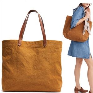 Madewell canvas transport tote in GREEN